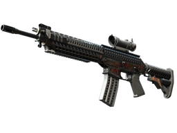 SG 553 | Heavy Metal (Battle-Scarred) CS2 skin